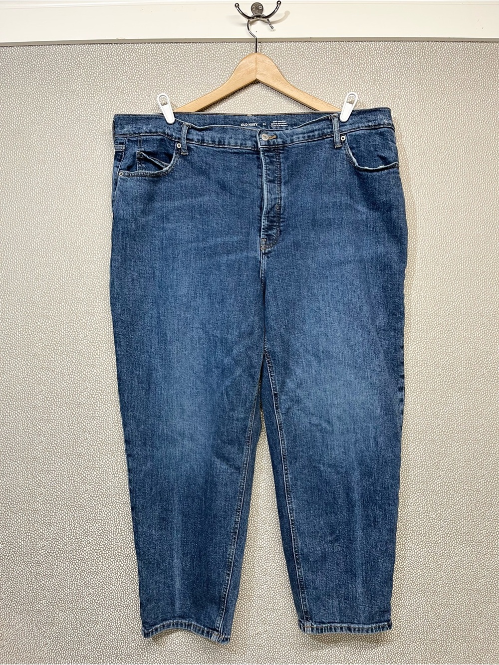 22 Old Navy Sky-Hi Straight Leg Button Fly Jeans